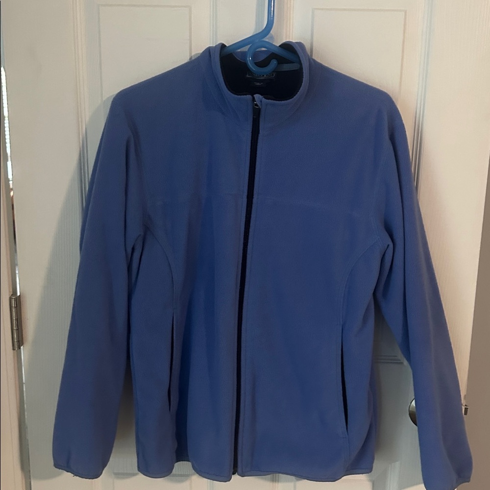 Lands' End periwinkle blue Fleece Jacket size M 10-12.